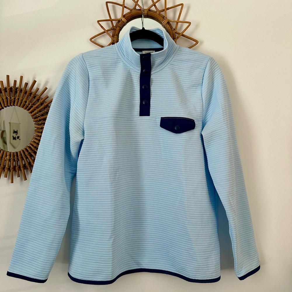 J. Crew Quarter-Snap Pullover, size M
